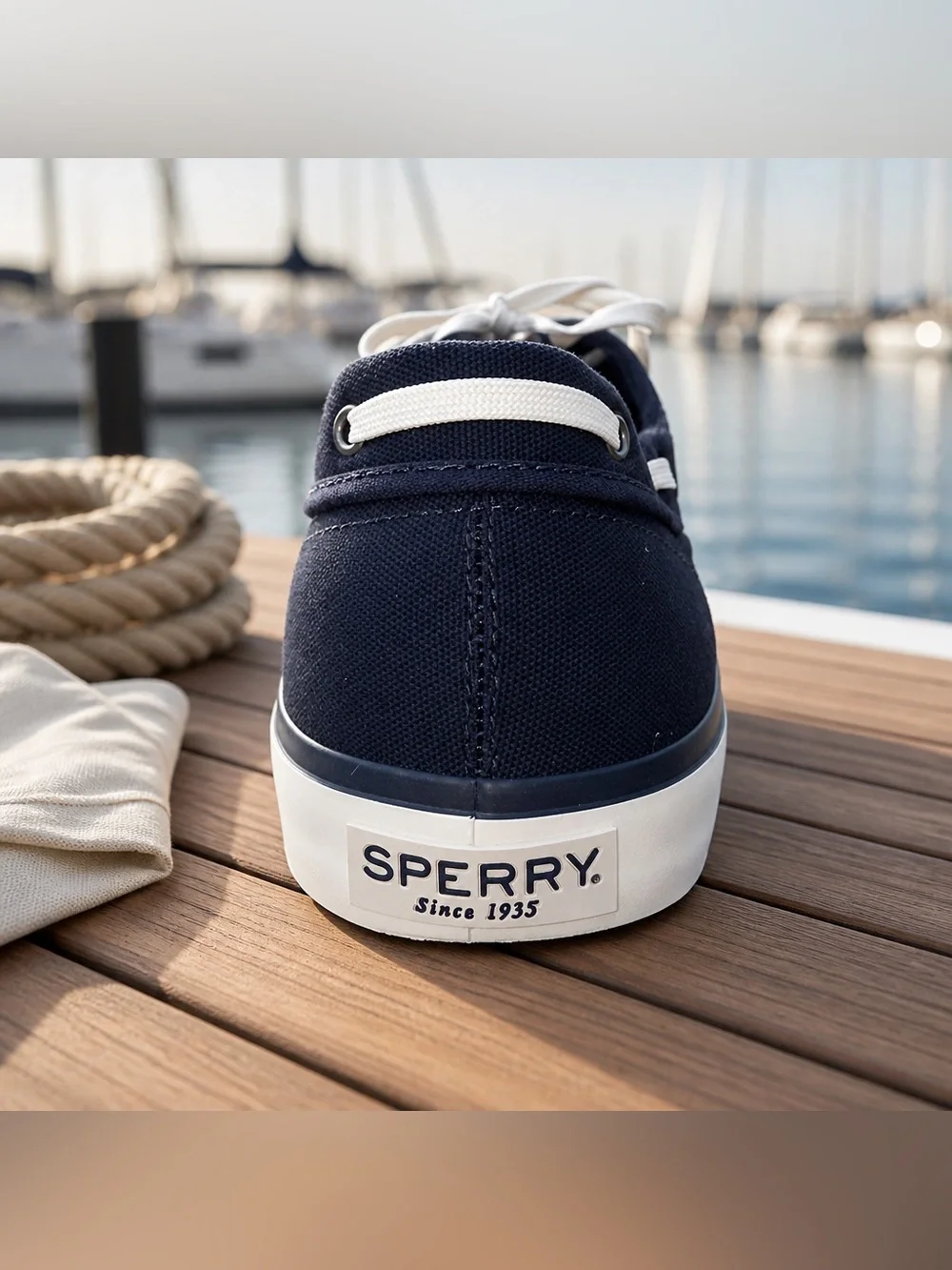 Sperry Men’s Captain 2 Eye Lace Up Sneaker Boat Shoe, Navy Canvas 11.5 M